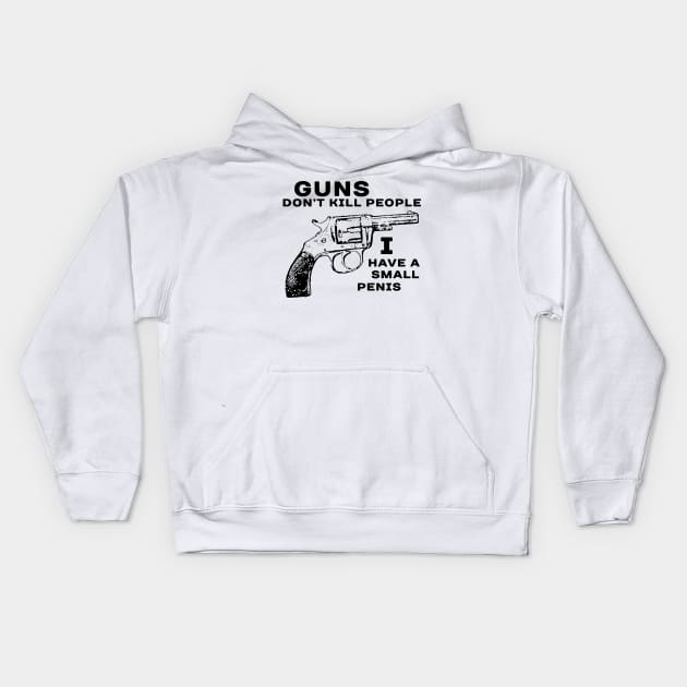 Guns Don't Kill People Kids Hoodie by kthorjensen